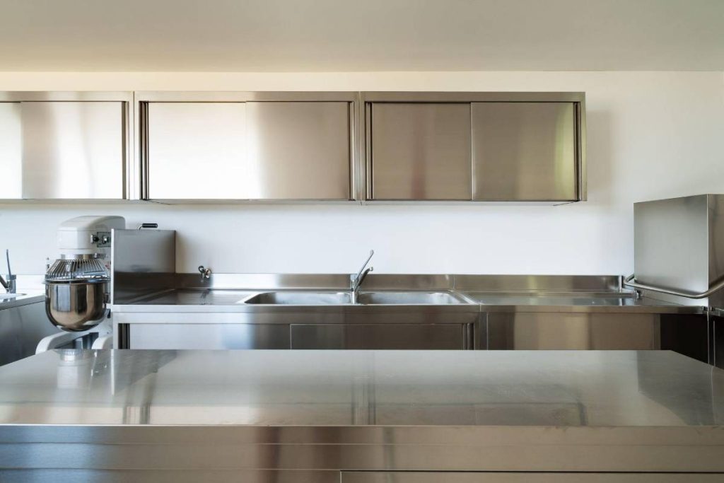 Stainless-steel kitchen cabinets